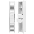 Bathroom Cabinet Storage Tall Slim Furniture Toilet Cupboard 118 cm Shelf Rack