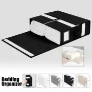 Bed Sheet Set Organizer Fabric Storage Bins Storage Box with Handle au