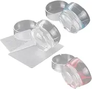 LALADEFIEE Nail Art Stamper Kit 3 Sets of Stamping Plates Nail Art Tool for Diy Manicure for Home Salon