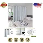 Grommet Top Cloud Grey Curtain - Spacious Blackout Room Divider for All Seasons