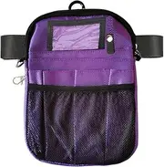 uxcellmo Nurse Organizer Belt 2 Sided -12 Pocket Waist Bag Pouch Case for Medical Scissors Care Kit Tool (Purple)