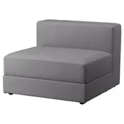 JÄTTEBO 1,5-seat module with storage, Tonerud grey