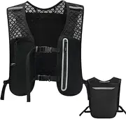 [Generic] Running Water Vest | Breathable Hydration Vest Sport Bag - Bladder Non-Slip Phone Bag Chest Pack Gear for Women Hiking Cycling Marathons Race Camping