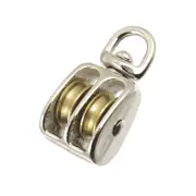 Zenith 25mm Nickel Plated Double Brass Pulley