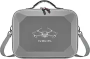 Gray Hard Carrying Case for DJI Mini 3/Mini 3 Pro(RC/N1 Controller), PU Waterproof Anti-Drop Travel Portable Shoulder Bag & Handbag 2 in 1