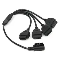 在飛比找蝦皮購物優惠-OBD2 OBDII 1對4一對四 一分四 延長 粗線 Ｌ頭