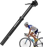 Seat Post Dropper - 125mm Manual Aluminum Alloy Joystick, Mountain Bike Dropper Seat Post With Sea-l, Adjustable Angle Manual Control Dropper Post