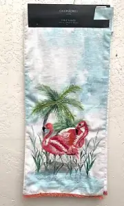 Cynthia Rowley Flamingo Textured Table Runner 14” x 72”