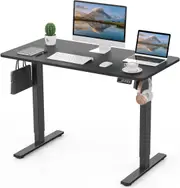 Electric Height Adjustable Standing Desk 110x60cm - Sit Stand Desk for Home Office