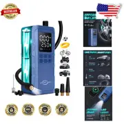 Rechargeable Air Pump: 150 PSI Tire Inflator with Digital Gauge & LED