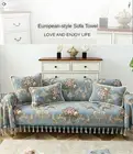European Tassel Sofa Throw Cover Couch Slipcover 1/2/3/4 Seater Jacquard Flower