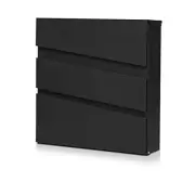 Wall Mount Mailbox with Key Lock, Large Capacity Locking Mailbox for 002-black