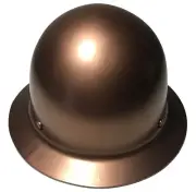 Custom Painted Hard Hat MSA Skullgard Full Brim Copper Metallic Satin