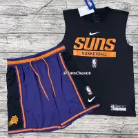 在飛比找蝦皮購物優惠-Nike NBA 太陽 DRIFIT 訓練 背心 短褲 籃球