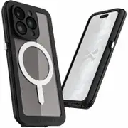 Ghostek iPhone 15 Pro Nautical Slim Series Rugged Full Body MagSafe Case - Clear