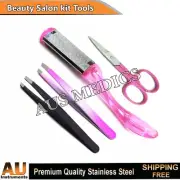 Beauty Salon kit Tools Eyebrow Hair Removal Tweezers Cuticle Nail Scissors