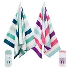 2 Pack Oversized Microfiber Quick Dry Beach Towels, Lightweight Sand-Free Cab...