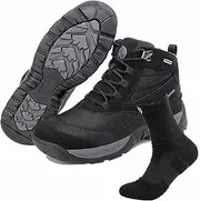 [CLSQLXYJZC] Durable Military Work Boots, Men's Military Tactical Boots with Sports Socks Lightweight Military Boots Breathable Desert Boots Waterproof Hiking Work Boots