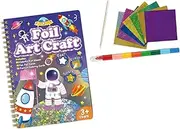 Kid Foil Art Craft Activity Kit Colouring Book Art Supplies Handmade Colorful Drawing Toy Magical Art Sticker Book for Teens, C