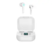 Wireless Bluetooth-compatible 5.0 Touch Control In-Ear Stereo Earphone for Mobile Phone-White - White