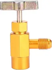 Car Dispenser Valve 1/4SAE 1/2 Inch Acme Thread Automotive Air Conditioning Refrigerant Can Dispensing Tap Tool 6 X 3.5 Cm Valve Bottle Opener Universal for R-134a R-134 AC