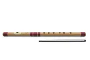 Radhe Flutes PVC Fiber E Natural Bansuri Middle Octave LEFT Handed AU