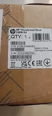 HP Thunderbolt Dock 120W G4 4J0A2AA Docking Station DP TB USB-C LAN *NEW IN BOX*