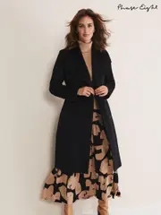 Phase Eight Black Nicci Belted Wool Coat (AM8255) | $551