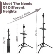 Metal Adjustable Wig Stand Tripod With Tray for Mannequin Head Styling Training