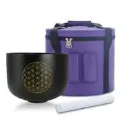 8"C Note 528Hz Root Chakra Crystal singing bowl Sound With Case For Healing Yoga