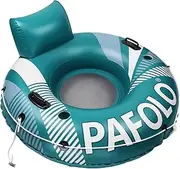 Pool Float Adult, Inflatable River Tube Float, River Tubes for Floating Heavy Duty with Mesh Bottom, Comfortable Backrest & 2 Cup Holders & Durable Grab Handles,450 lbs Weight Capacity