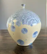 Crystalline Glaze Studio Pottery Vase Signed Palmer 1980