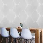 Floral gray off white cream diamond damask faux fabric textured Wallpaper rolls