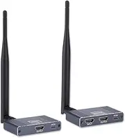 Wireless HDMI Transmitter and Receiver, 5.8GHz Wireless HDMI Extender Kit Support 590Ft/180m Up to 1080P@60hz Video Resolution, Support laptops, PCs, Blu-ray Player, DVD, Digital Video Cameras etc