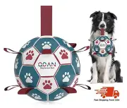 Dog Toys Soccer Ball with Grab Tabs, Interactive Dog Pets for Tug of War, Gifts