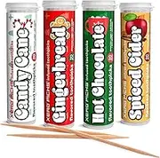 Xero Picks Candies - Infused Flavored Toothpicks for Long-Lasting Fresh Breath & Dry Mouth Prevention - 100 Picks (4 Pack) (Holiday Variety)