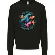 Plastic Free Climate Change Octopus Ocean Fish Kids Sweatshirt Jumper