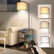[TONGLIN] Floor Lamp Living Room with Table, Floor Lamps with USB Ports, LED Bulb with 3 Colour Temperatures Included, Floor Lamp for Bedroom, Living Room, Office