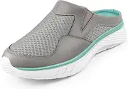 [WALK·HERO COMFORT AND SUPPORT] Mule Sneakers for Women, Slip On Walking Shoes Women with Arch Support, Ladies House Slippers Orthopedic Clogs for Plantar Fasciitis