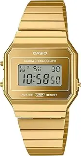 [Casio] Unisex Adult's A700WEVG-9A Digital Watch, Gold, 37.4 x 35.5 x 6 mm
