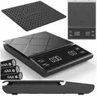 Scale Kitchen Coffee Scale LED Digital Weighing With Timer Black 3kg 0.1g