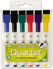 QUARTET QT51-659312Q REWRITABLES DRY ERASE MARKERS 6PK, ASSORTED