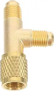 Mobestech Quick Coupler Tee Adapter Air Conditioner Filling Adapter High Pressure Resistant Retrofit Valve for Hvac Systems Sae Compatible Connector for Efficient Maintenance