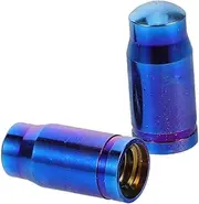 VICASKY 2pcs Bicycle Tire Valve Caps Titanium Alloy Replacement Bike Wheel Tire Valve Stem Caps Easy Installation for Outdoor Cycling Accessories