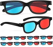 Uonlytech 10 Pcs 3D Glasses Movie Theater Glasses Lazy Glasses 3D-Glasses Glasses Three Frame Party Video Glasses Virtual Glasses Dash Movie Night Glasses Computer Glasses Red Cyan Link or