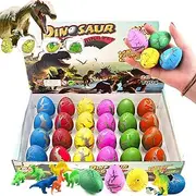 TISSNANY 24-Pack Magic Hatching Dinosaur Eggs - Easter Basket Stuffers with Assorted Colors, Grow in Water Science Kits for Easter Egg Hunt, Classroom Prizes & Party Favors