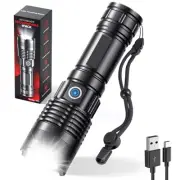 Rechargeable Flashlights High Lumens, 1 Pack Super Bright Tactical Flashlight...