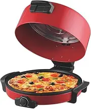 Pizza Maker Electric Baking Pan, 40cm Diameter Large Size Pizza Making, Non-Stick Pancake Maker, Double-sided Heating, Adjustable Temperature Controls, for Pizzas/Nachos/Fajitas/Omelettes