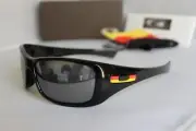 New Oakley Hijinx Germany Flag Black Iridium Sunglasses 24-212 World Cup