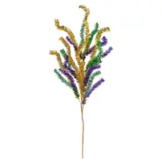 Package of 4 Mardi Gras Tinsel 31-1/2" Devorative Floral Sprays